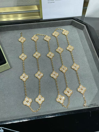 [Eterna Jewels]CLOVER 20 MOTIFS FULL-DIAMOND NECKLACE