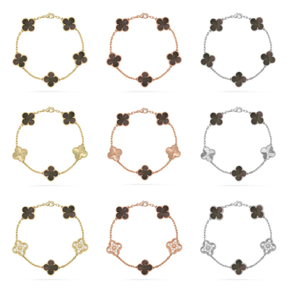 [Eterna Jewels] CLOVER 5 MOTIF GRAY MOP BRACELET COLLECTION