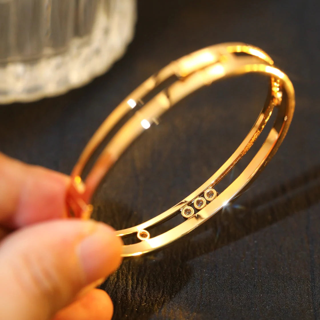 [Eterna Jewels]Move Romane Diamond Bangle Bracelet