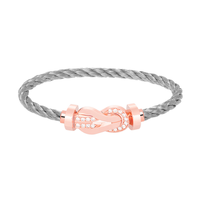 [Eterna Jewels]CHANCE LARGE 8 FIGURE BUCKLE HALF DIAMOND BRACELET ROSE GOLD
