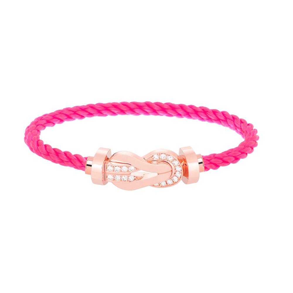 [Eterna Jewels]CHANCE LARGE 8 FIGURE BUCKLE HALF DIAMOND BRACELET ROSE GOLD