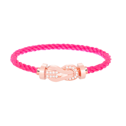[Eterna Jewels]CHANCE LARGE 8 FIGURE BUCKLE HALF DIAMOND BRACELET ROSE GOLD