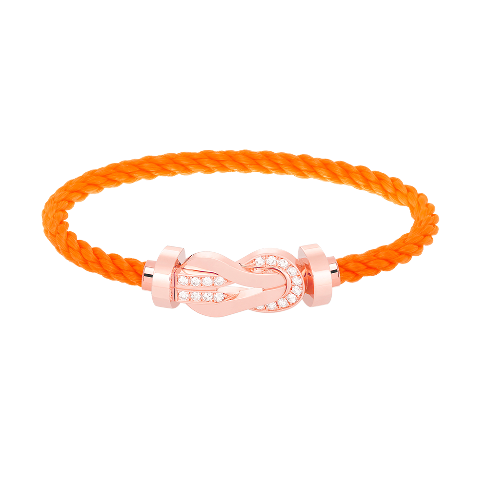 [Eterna Jewels]CHANCE LARGE 8 FIGURE BUCKLE HALF DIAMOND BRACELET ROSE GOLD