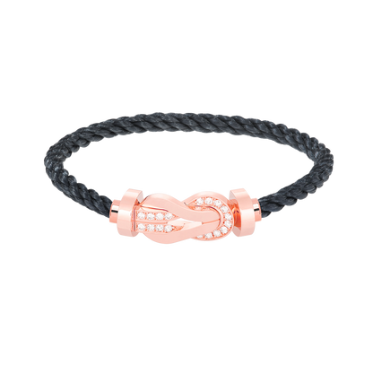 [Eterna Jewels]CHANCE LARGE 8 FIGURE BUCKLE HALF DIAMOND BRACELET ROSE GOLD