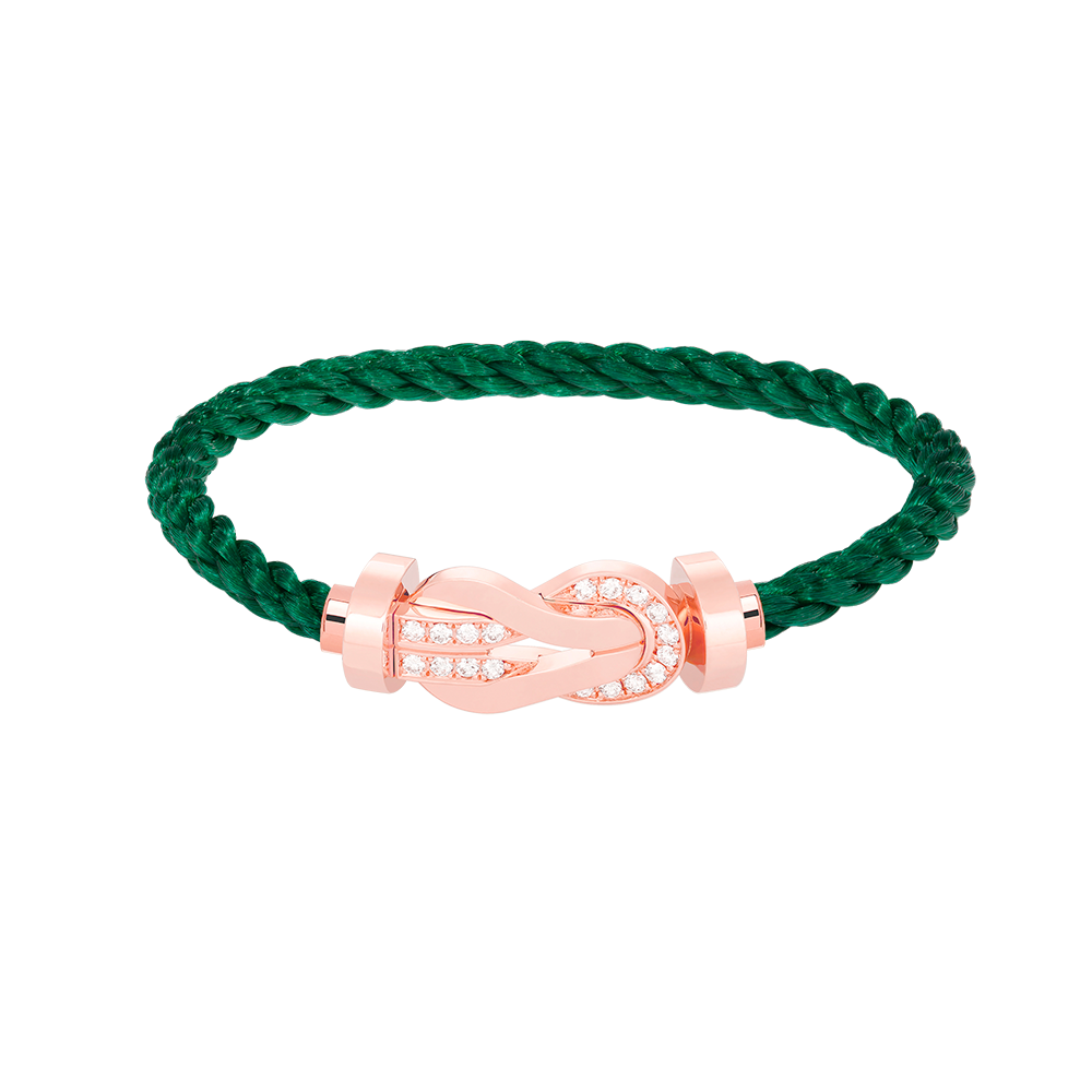 [Eterna Jewels]CHANCE LARGE 8 FIGURE BUCKLE HALF DIAMOND BRACELET ROSE GOLD