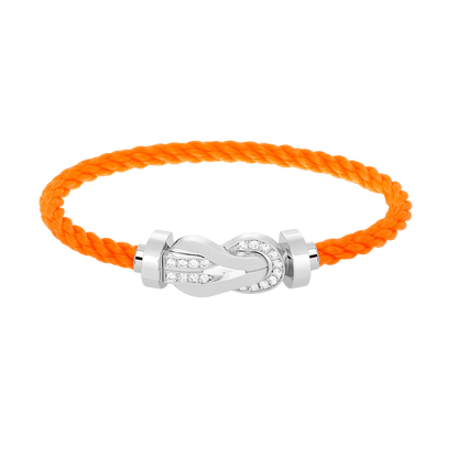[Eterna Jewels]CHANCE LARGE 8 FIGURE BUCKLE HALF DIAMOND BRACELET SILVER