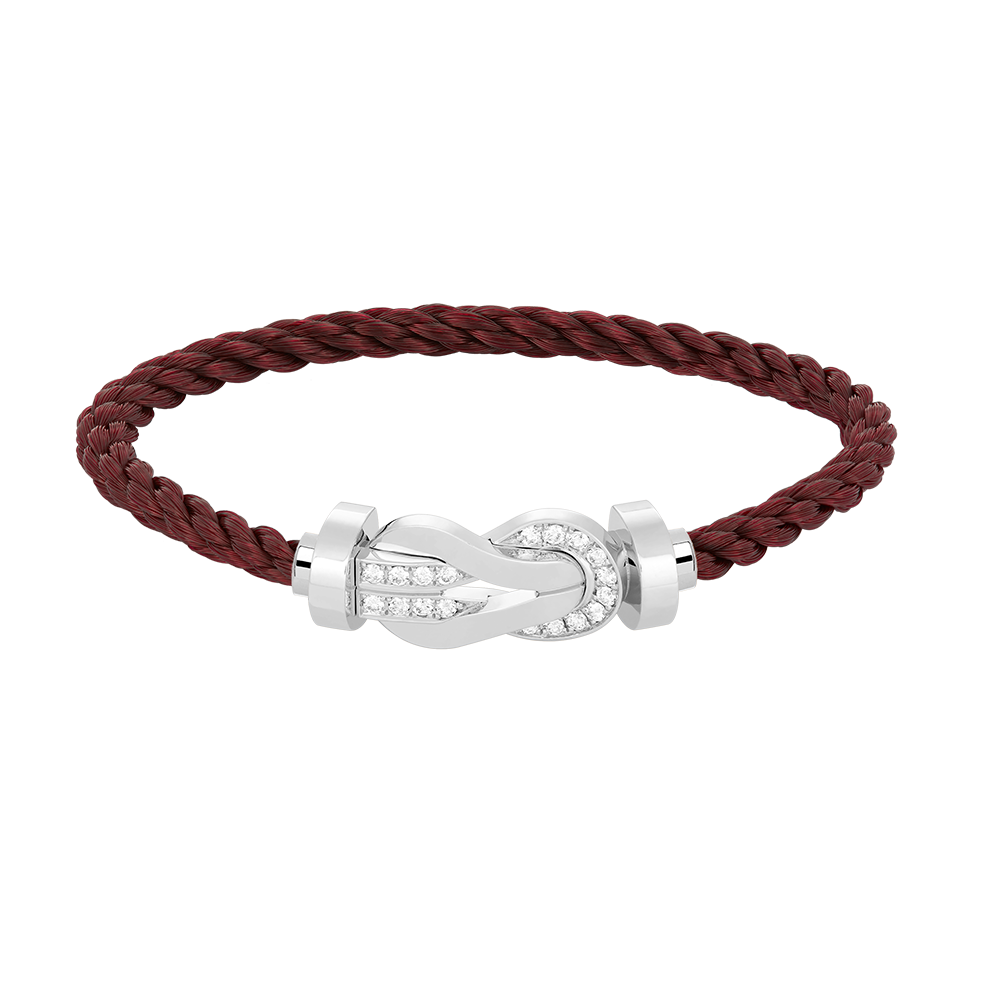 [Eterna Jewels]CHANCE LARGE 8 FIGURE BUCKLE HALF DIAMOND BRACELET SILVER