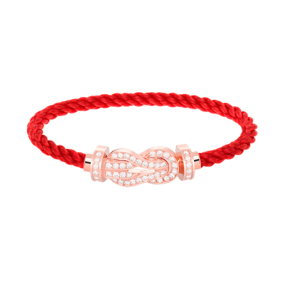 [Eterna Jewels]CHANCE LARGE 8 FIGURE BUCKLE FULL DIAMOND BRACELET ROSE GOLD