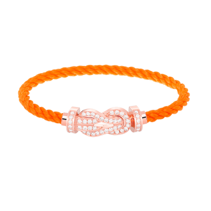 [Eterna Jewels]CHANCE LARGE 8 FIGURE BUCKLE FULL DIAMOND BRACELET ROSE GOLD