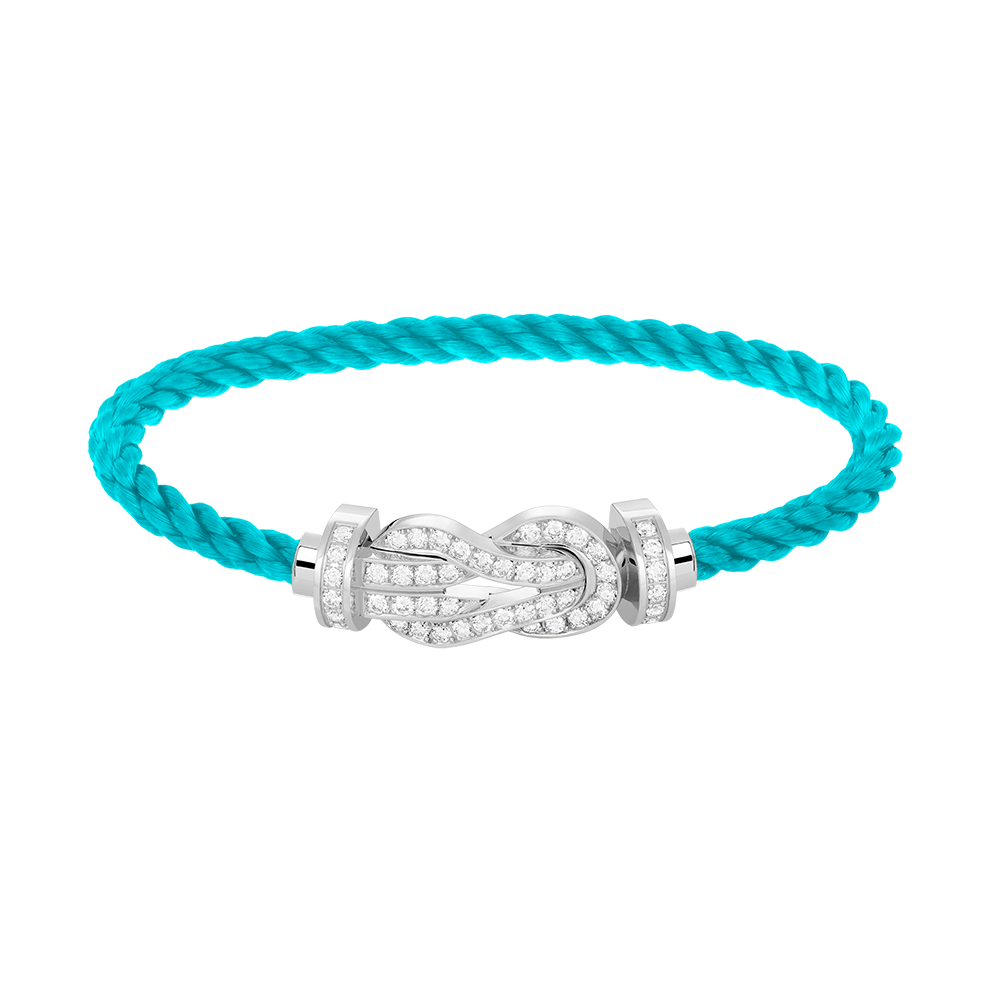 [Eterna Jewels]CHANCE LARGE 8 FIGURE BUCKLE FULL DIAMOND BRACELET SILVER