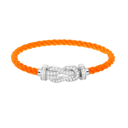[Eterna Jewels]CHANCE LARGE 8 FIGURE BUCKLE FULL DIAMOND BRACELET SILVER