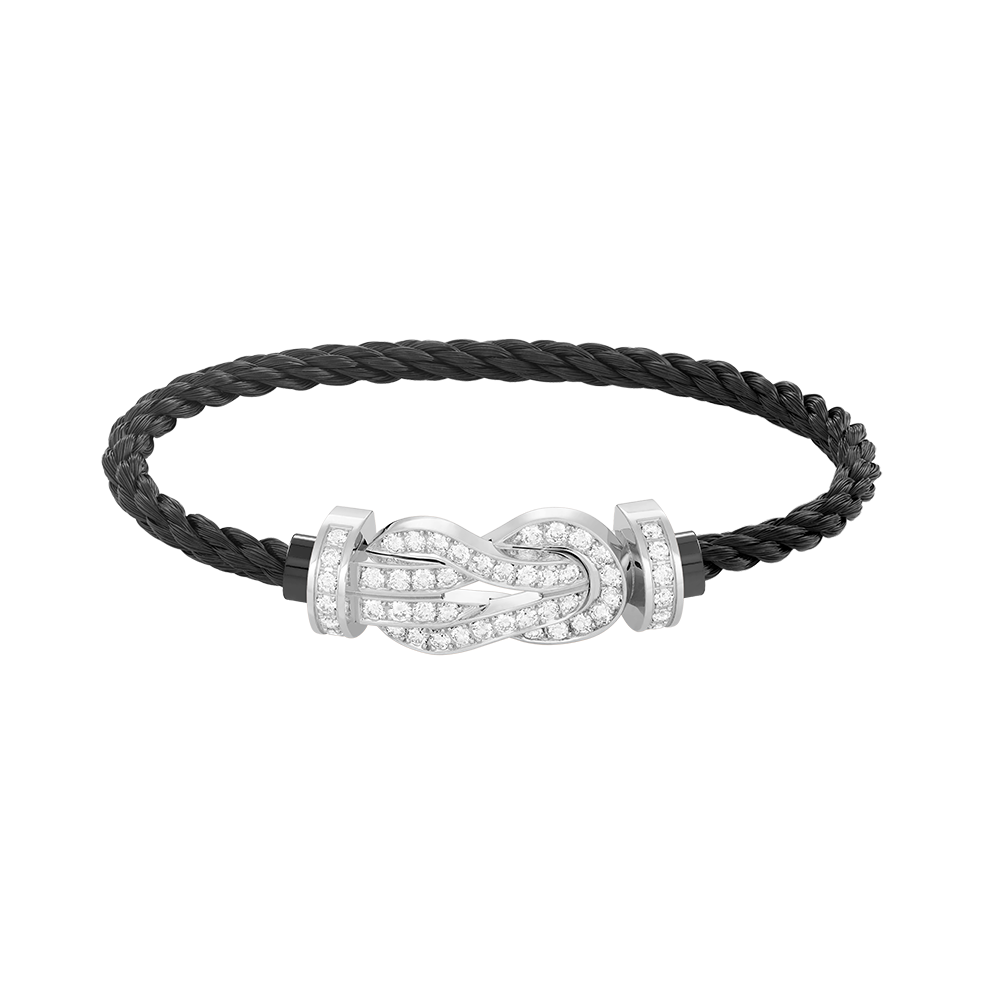 [Eterna Jewels]CHANCE LARGE 8 FIGURE BUCKLE FULL DIAMOND BRACELET SILVER