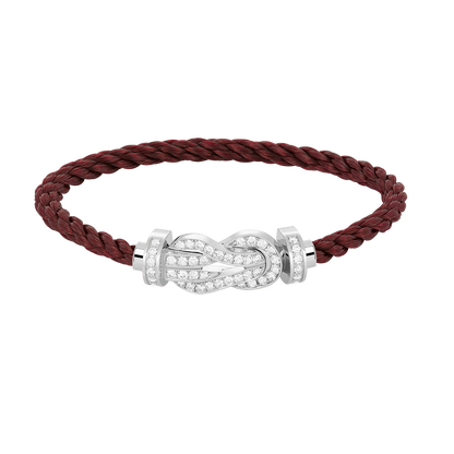 [Eterna Jewels]CHANCE LARGE 8 FIGURE BUCKLE FULL DIAMOND BRACELET SILVER