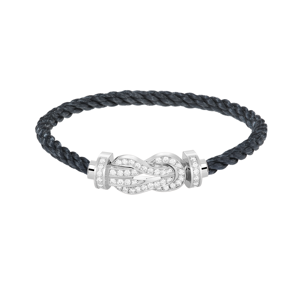 [Eterna Jewels]CHANCE LARGE 8 FIGURE BUCKLE FULL DIAMOND BRACELET SILVER