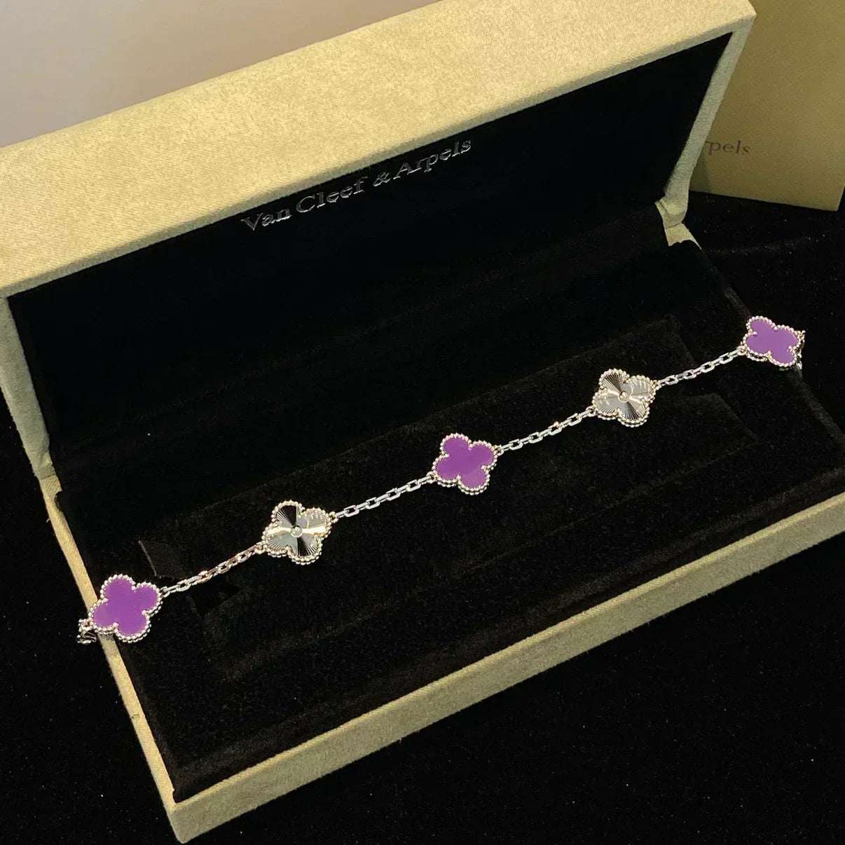 [Eterna Jewels] CLOVER 5 MOTIF VIOLET BRACELET COLLECTION