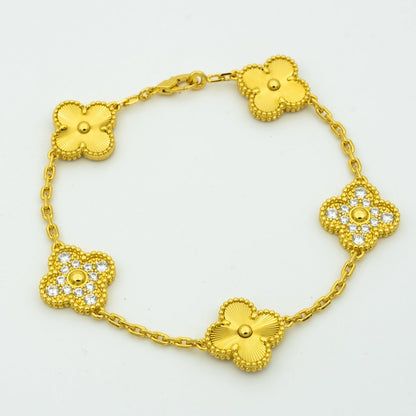 [Eterna Jewels] CLOVER 5 MOTIF LASER BRACELET COLLECTION