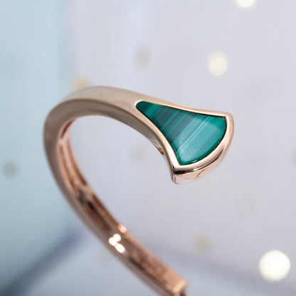 [Eterna Jewels]DREAM BRACELET OPEN MALACHITE PINK GOLD