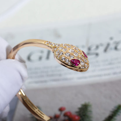 [Eterna Jewels]SERPENTI BRACELET PINK GOLD DIAMOND DOUBLE SNAKE