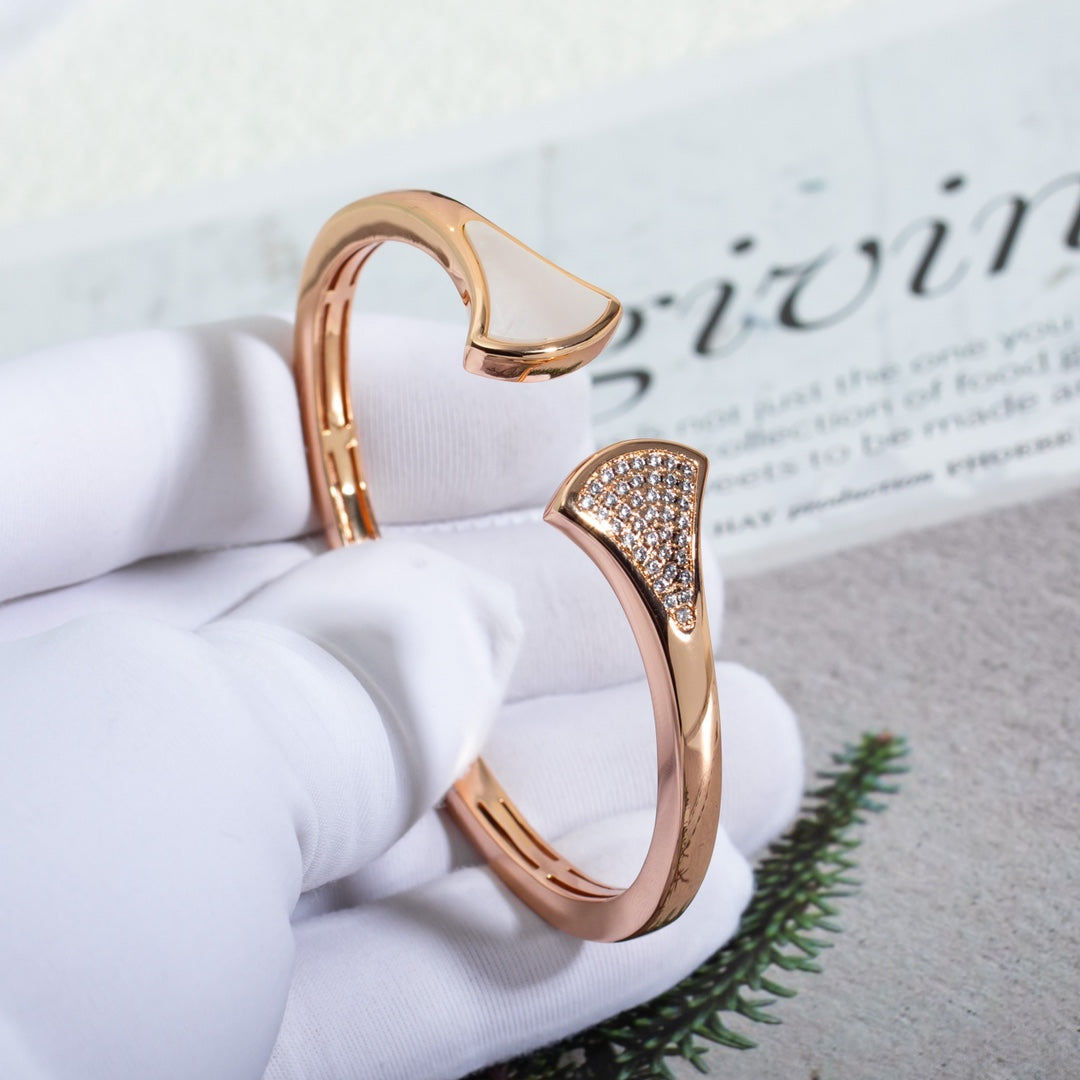 [Eterna Jewels]DREAM BRACELET OPEN PINK GOLD MOP DIAMOND