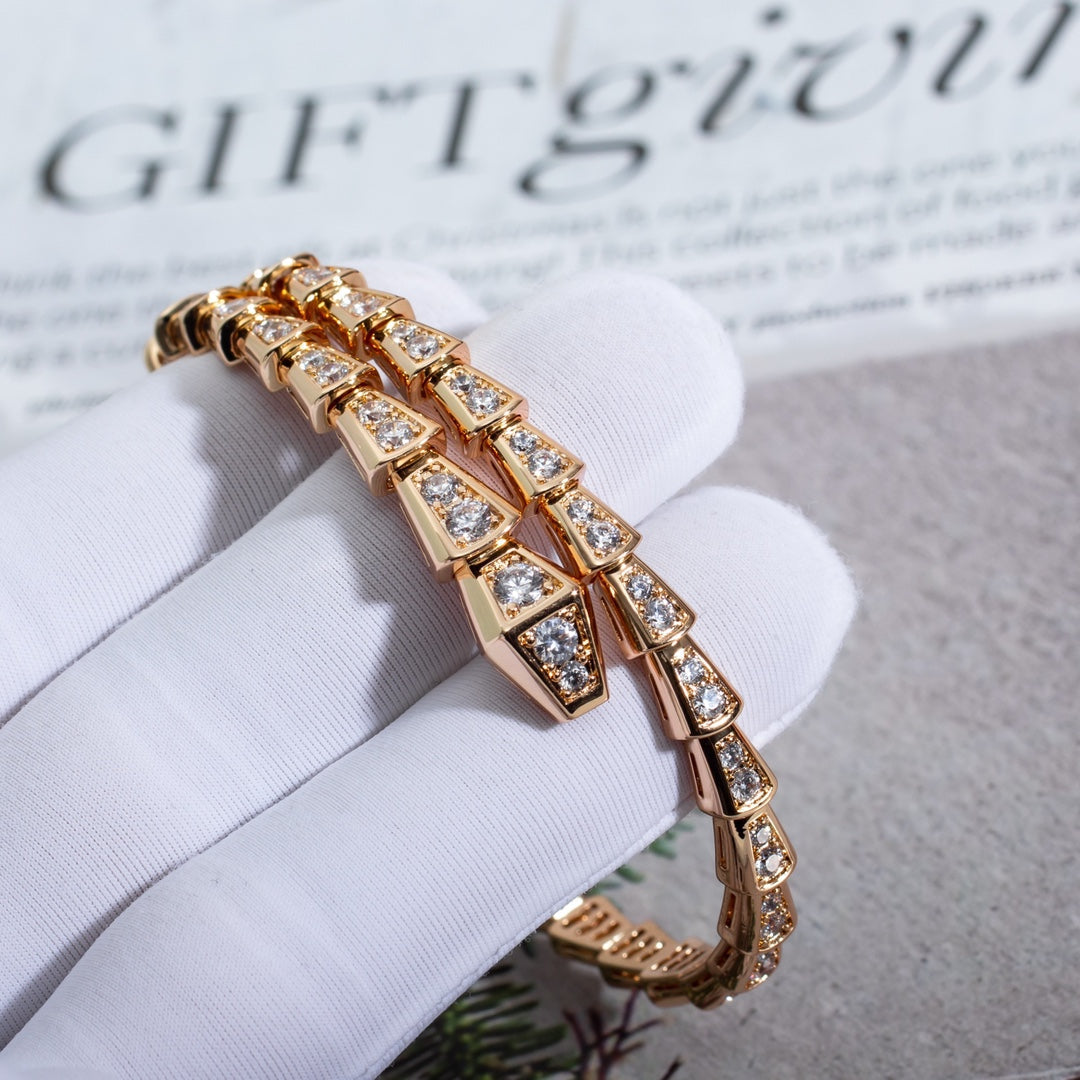 [Eterna Jewels]SERPENTI BRACELET 6.8MM PINK GOLD DIAMOND