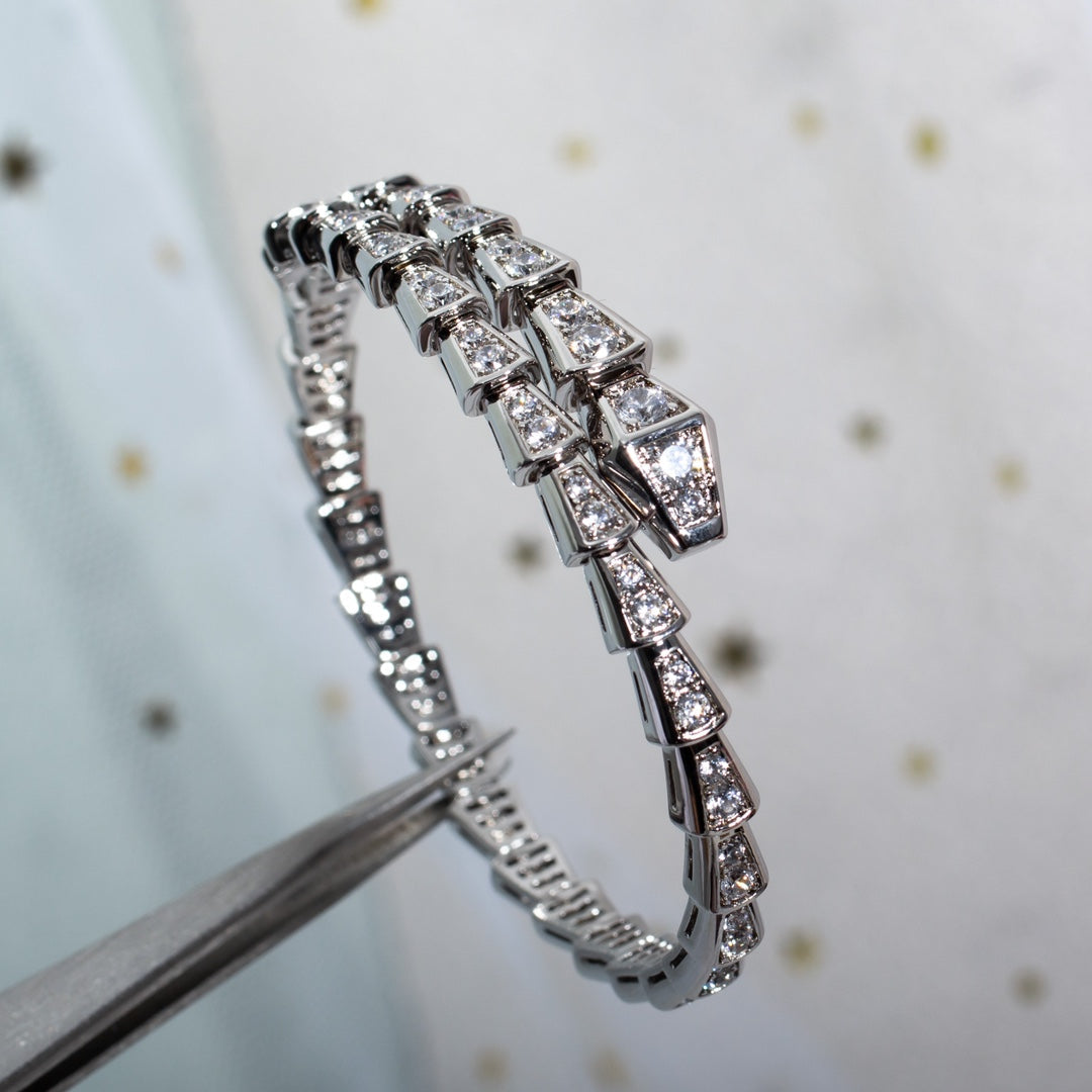 [Eterna Jewels]SERPENTI BRACELET 6MM SILVER DIAMOND