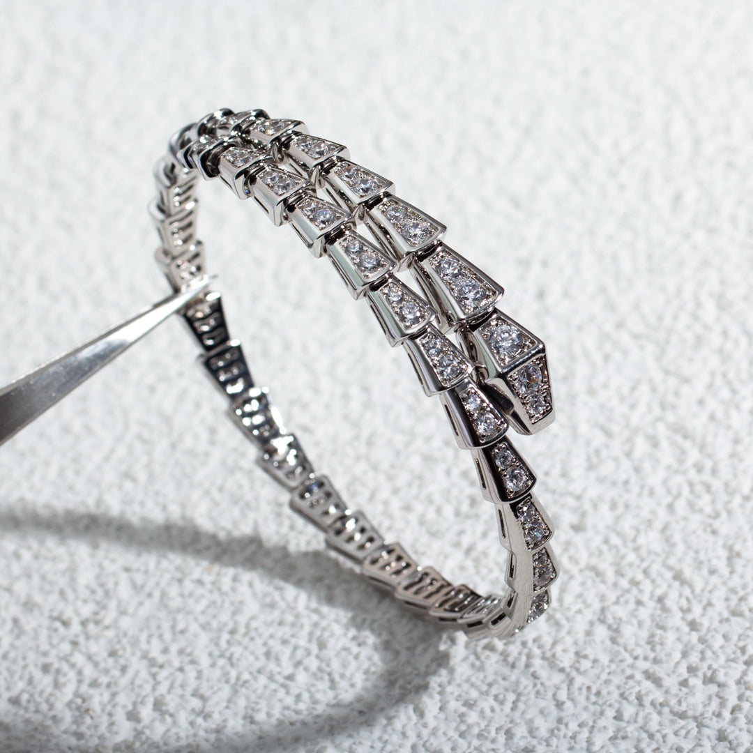 [Eterna Jewels]SERPENTI BRACELET 6MM SILVER DIAMOND