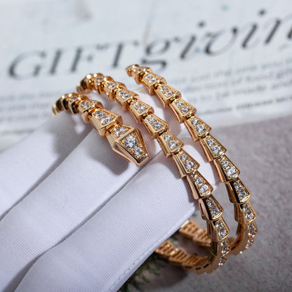 [Eterna Jewels]SERPENTI BRACELET PINK GOLD DIAMOND DOUBLE ROW