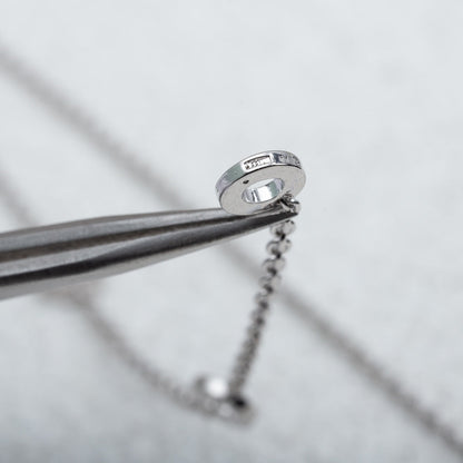 [Eterna Jewels]PARENTESI NECKLACE SILVER DIAMOND