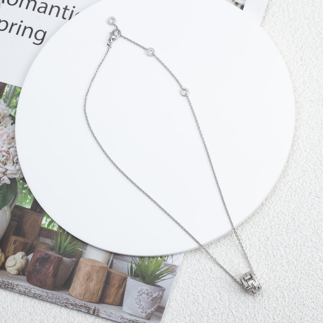 [Eterna Jewels]PARENTESI NECKLACE SILVER DIAMOND