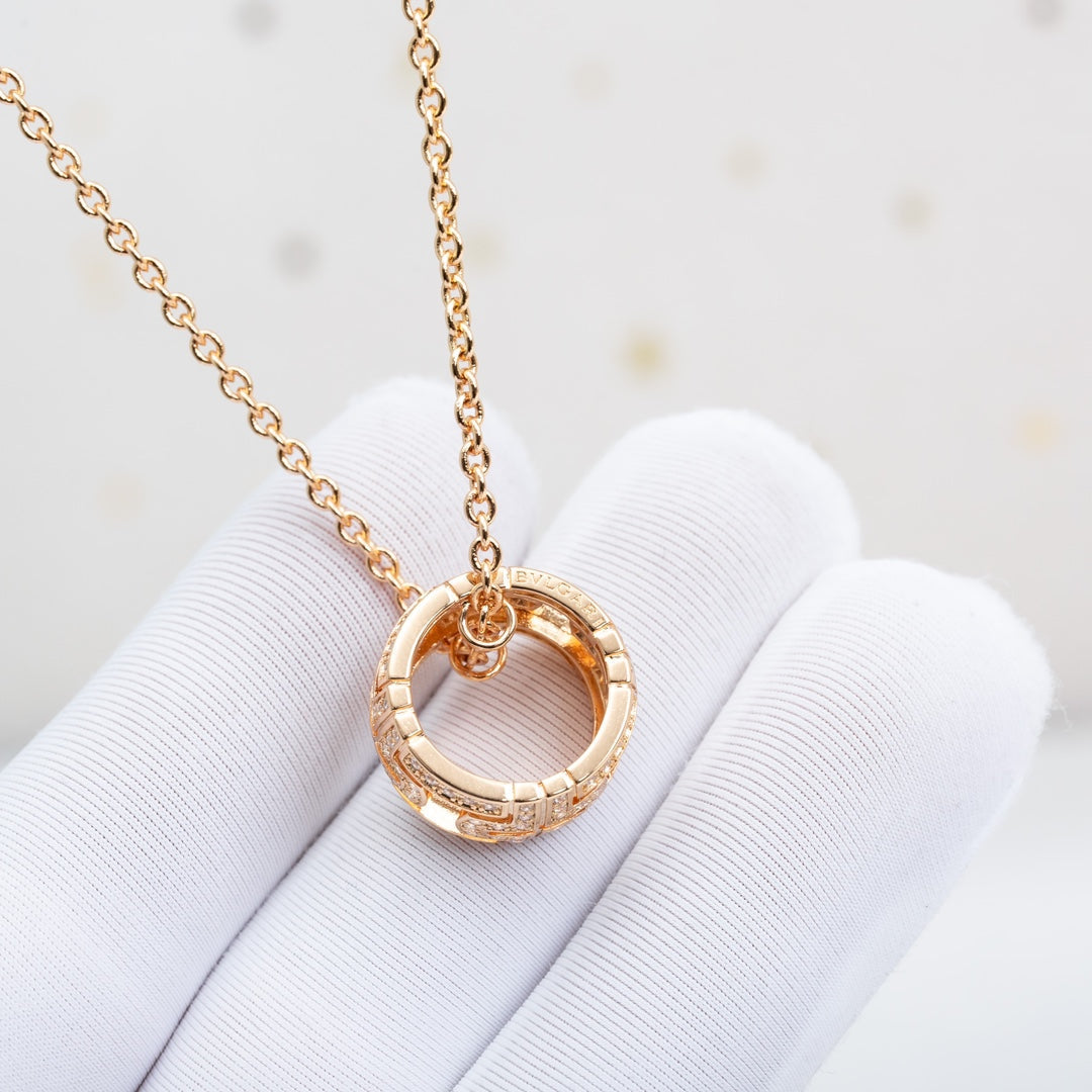 [Eterna Jewels]PARENTESI NECKLACE PINK GOLD DIAMOND