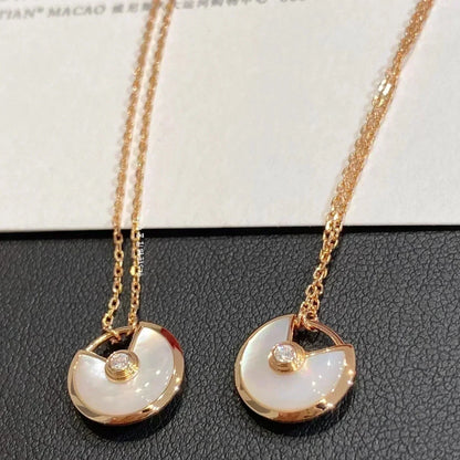 [Eterna Jewels]AMULETTE ROSE GOLD MOP NECKLACE