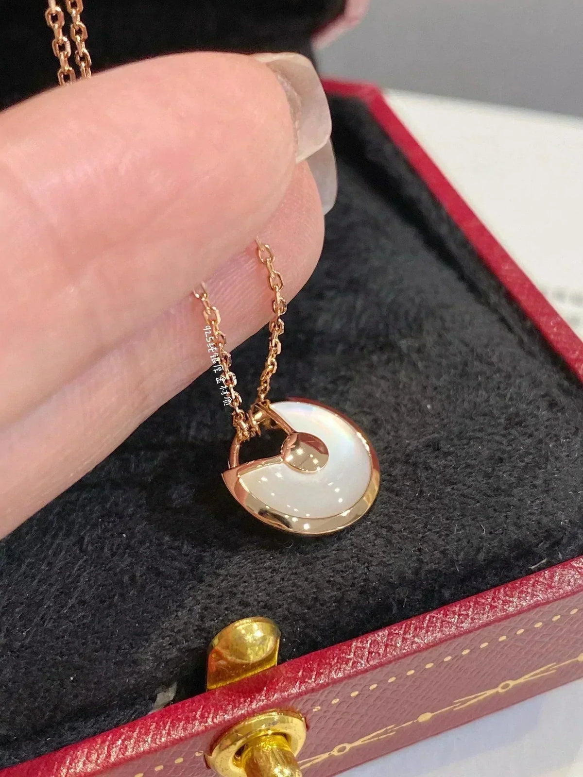 [Eterna Jewels]AMULETTE ROSE GOLD MOP NECKLACE