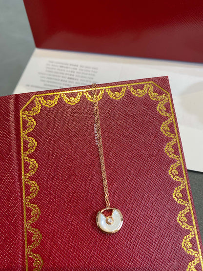 [Eterna Jewels]AMULETTE ROSE GOLD MOP NECKLACE