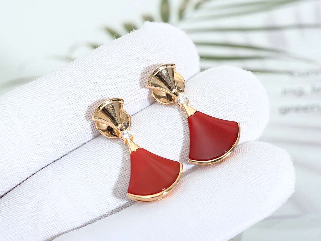 [Eterna Jewels]DREAM Carnelian PINK GOLD EARRINGS