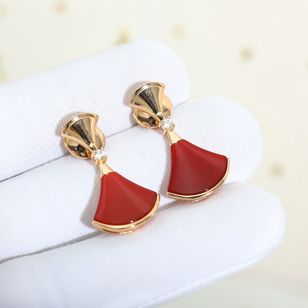 [Eterna Jewels]DREAM Carnelian PINK GOLD EARRINGS