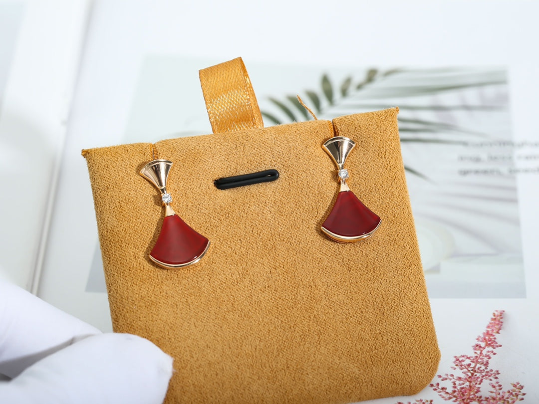 [Eterna Jewels]DREAM Carnelian PINK GOLD EARRINGS