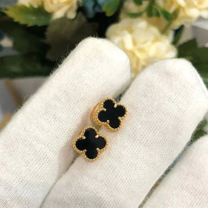 [Eterna Jewels]CLOVER MINI 9.5MM BLACK MOP EARRINGS