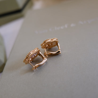 [Eterna Jewels]LUCKY PINK GOLD WHITE MOP EARRINGS