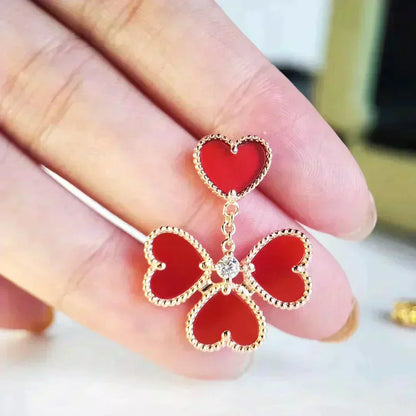 [Eterna Jewels]SWEET CLOVER CARNELIAN EARRINGS