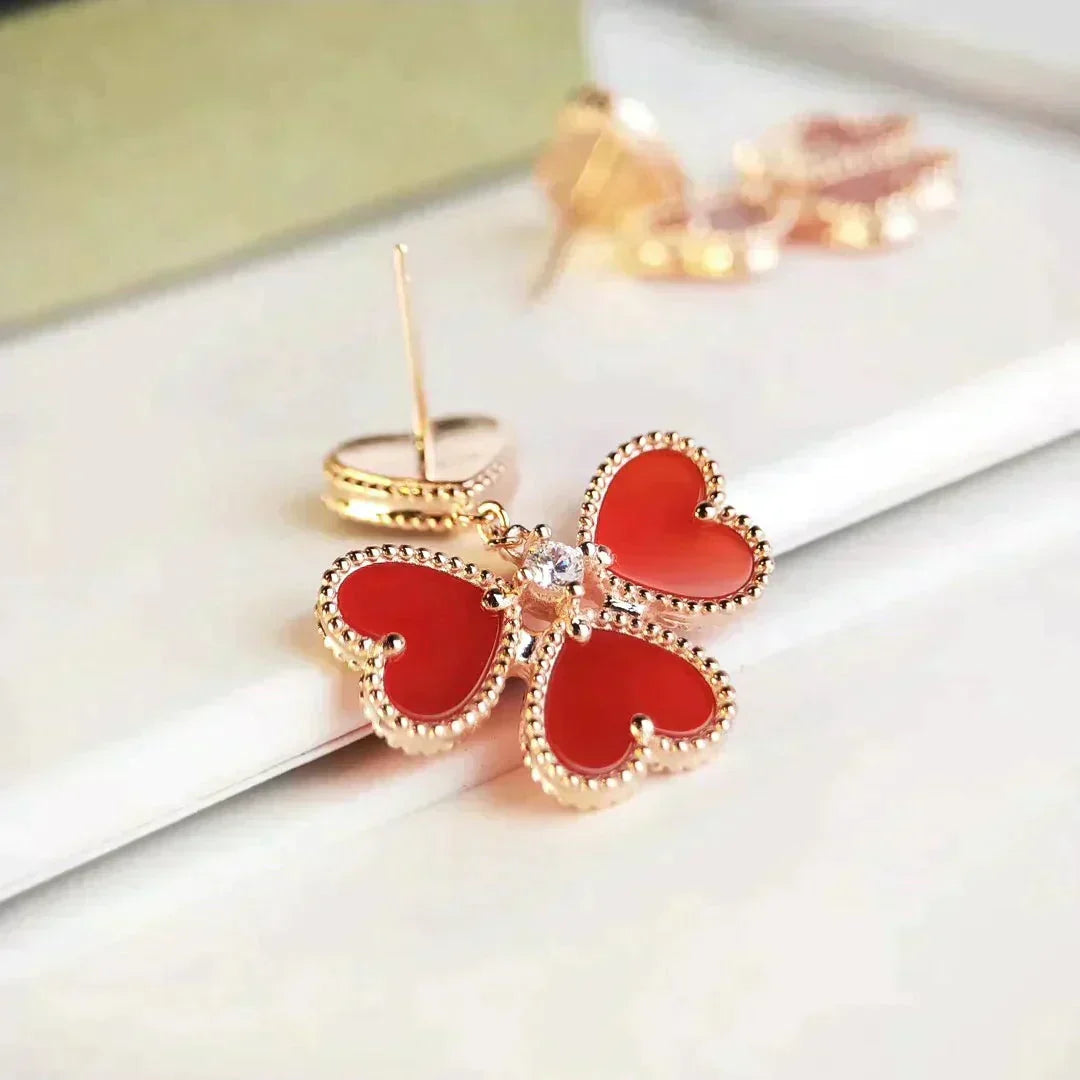 [Eterna Jewels]SWEET CLOVER CARNELIAN EARRINGS