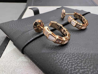 [Eterna Jewels]SERPENTI MOP PINK GOLD EARRINGS