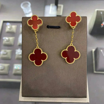 [Eterna Jewels]CLOVER 2 MOTIFS  EARRINGS (MULTIPLE CHOICESC