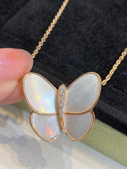[Eterna Jewels]BUTTERFLY GOLD MOP DIAMOND NECKLACE