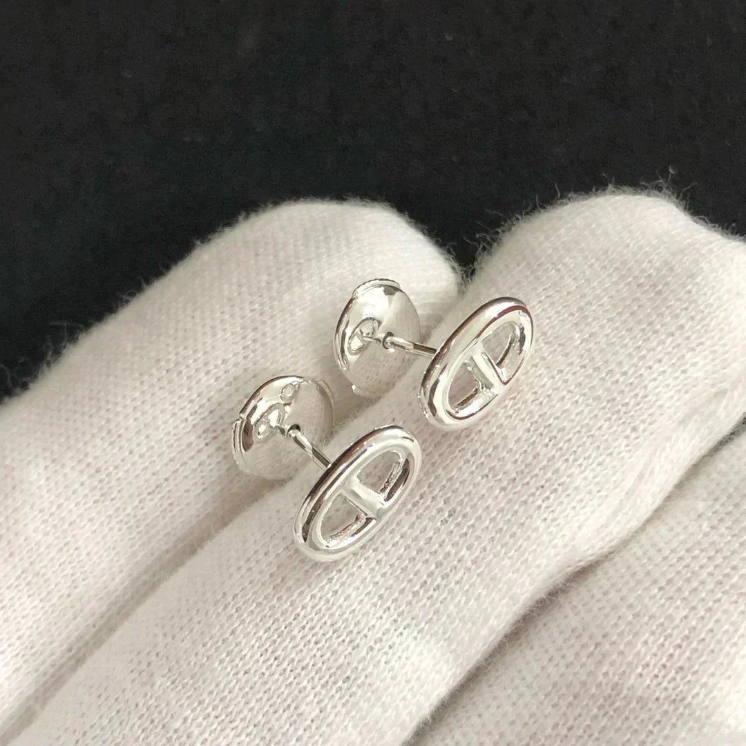 [Eterna Jewels]CHAINE SMALL EARRINGS GOLD AND SILVER