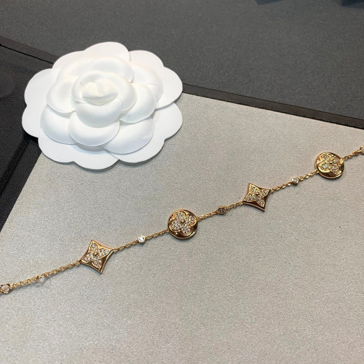 [Eterna Jewels]STAR AND SUN 4 MOTIFS GOLD DIAMONDS BRACELET
