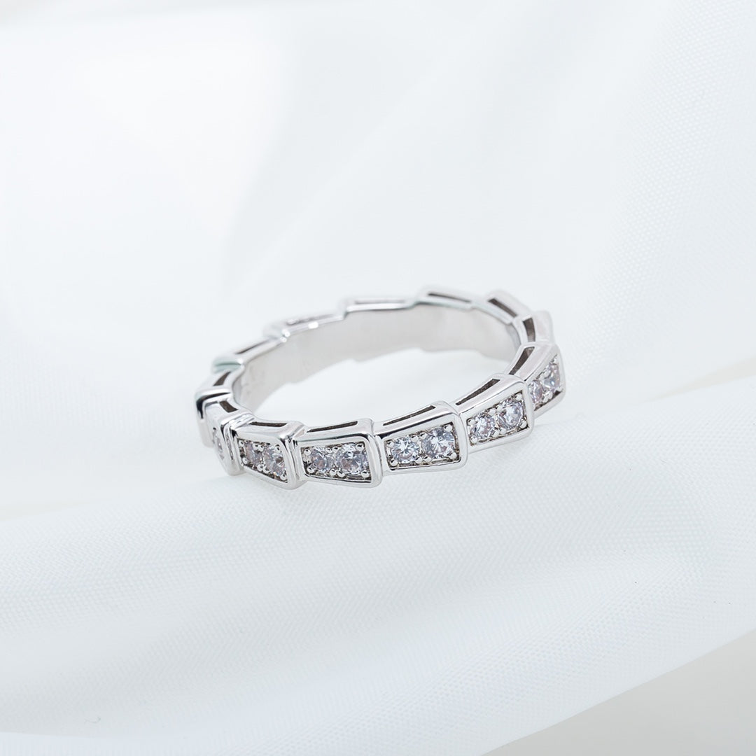 [Eterna Jewels]SERPENTI RING SILVER DIAMOND PAVED 3MM