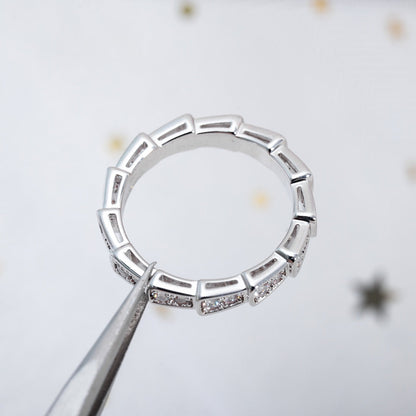 [Eterna Jewels]SERPENTI RING SILVER DIAMOND PAVED 3MM