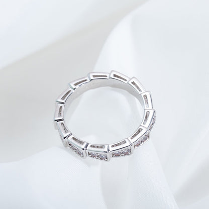 [Eterna Jewels]SERPENTI RING SILVER DIAMOND PAVED 3MM