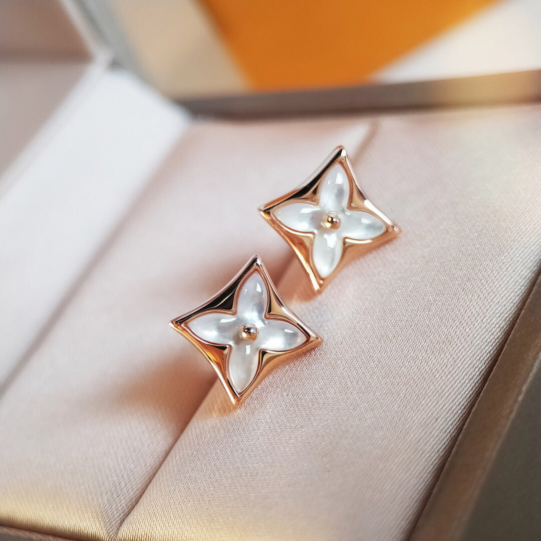[Eterna Jewels]STAR MOP PINK GOLD EARRINGS