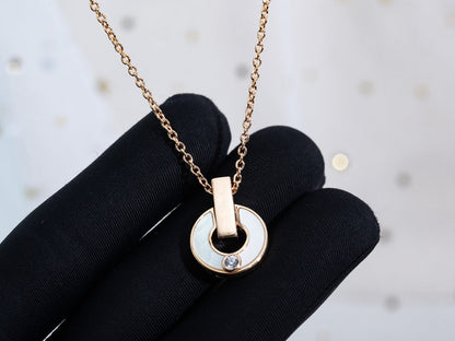 [Eterna Jewels]GARI NECKLACE PINK GOLD MOP